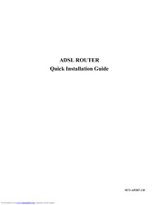 Abocom AR1000 Quick Installation Manual
