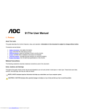 AOC 917VW User Manual