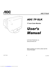 AOC 7F-SLK User Manual