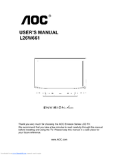 AOC ENVISION L26W661 User Manual