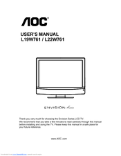 AOC L22W761 User Manual