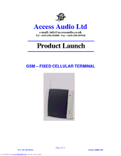 Access Audio Ltd GSM Fixed Cellular Terminal (F151s) none Product Manual