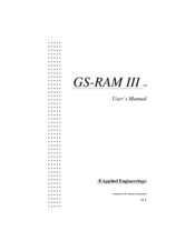 Applied Engineering GS-RAM III User Manual