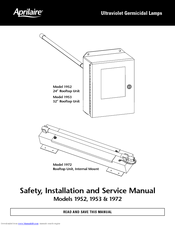 Aprilaire 1952 Safety, Installation And Service Manual