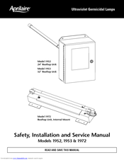 Aprilaire 1953 Safety, Installation And Service Manual