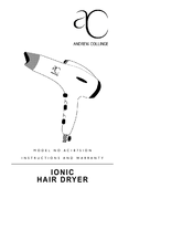 Andrew Collinge AC1875ION Instructions And Warranty