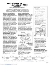 Accusplit 1590 Operating Instructions
