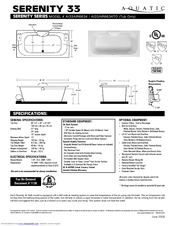 Aquatic SERENITY 33 Specification Sheet