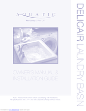Aquatic Delicair Owner's Manual And Installation