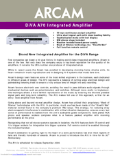 Arcam DiVA A70 Brochure