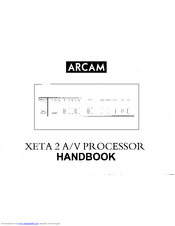 Arcam A/V Processor XETA 2 Handbook