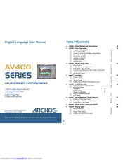Archos 500619 - AV420 Pocket Video Recorder User Manual