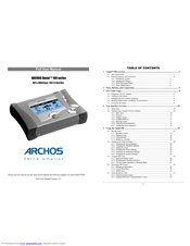 Archos 100 series User Manual