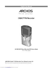 Archos Key FM Recorder 128 MB MP3 Player/Recorder/FM Stereo Radio User Manual