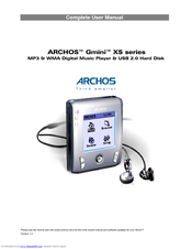 Archos 500711 - Gmini XS 100 3 GB Pocket Music Player User Manual