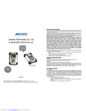 Archos AV140 Quick Start Manual