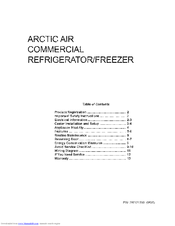 Arctic Air Refrigerator User Manual
