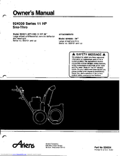 Ariens SNO-THRO 924071 Owner's Manual