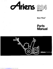 Ariens SNO-THRO 924071 Parts Manual