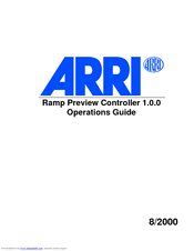 ARRI Ramp Preview Controller 1.0.0 Operation Manual