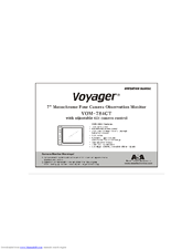 ASA Electronics Voyager VOM-784CT Operation Manual