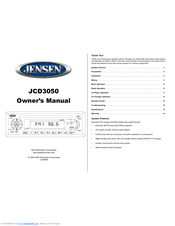 Jensen JCD3050 Owner's Manual