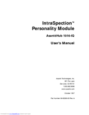 Asante IntraSpection 1016-IQ User Manual