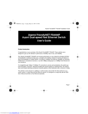 Asante FriendlyNET FS4008P User Manual