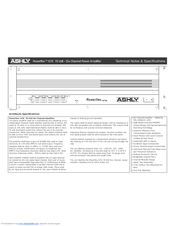 Ashly PowerFlex 670 Specifications