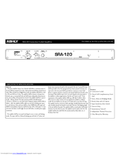Ashly SRA-120 Specification Sheet