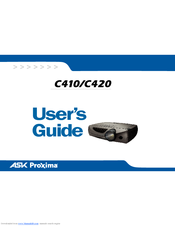 Ask Proxima C420 (DP8200X) Руководство Пользователя