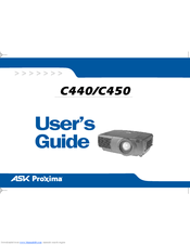 Ask Proxima C450 (DP8500X) User Manual