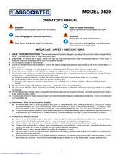 Associated Equipment 9430 Operator's Manual
