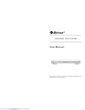Astar Astar DVD-3800 User Manual
