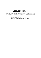 Asus P2B-F User Manual