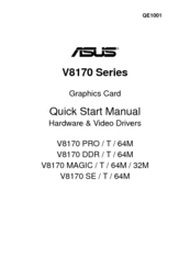 Asus V8170 SE/T/64M Quick Start Manual