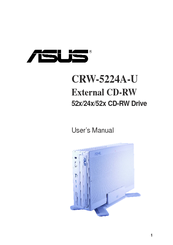 Asus External CD-RW CRW-5224A-U User Manual