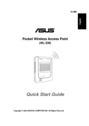 Asus WL-330 Quick Start Manual