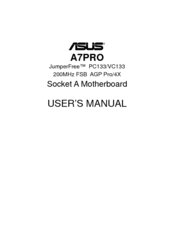 Asus Motherboard A7Pro User Manual