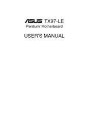 Asus Pentium Motherboard TX97-LE User Manual