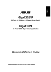 Asus GIGAX1024 Quick Installation Manual