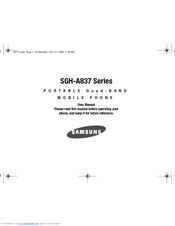 Samsung A837 User Manual