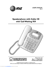 AT&T 959 User Manual