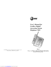 AT&T 7625 User Manual
