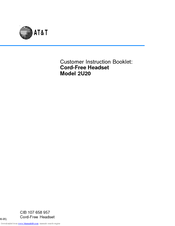 AT&T 2U20 Instruction Booklet