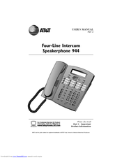 AT&T Four-Line Intercom Speakerphone 944 User Manual