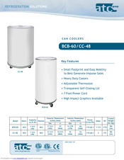 ATC Group Can Coolers BCB-60 Specification Sheet