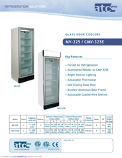 ATC Group Glass Door Coolers CMV-325E Product Manual