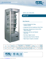 ATC Group Open Air Coolers ATC27 Specification Sheet