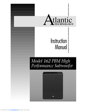 Atlantic Technology 162 PBM Instruction Manual